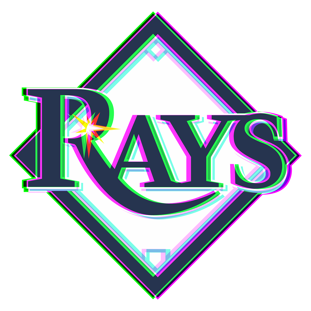 Phantom Tampa Bay Rays logo iron on paper